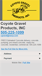 Mobile Screenshot of coyotegravelproducts.com